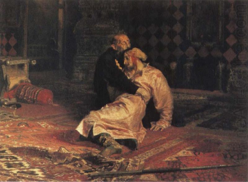 Ivan the Terrible and his son ivan on 15 November 1581 1885, Ilya Repin